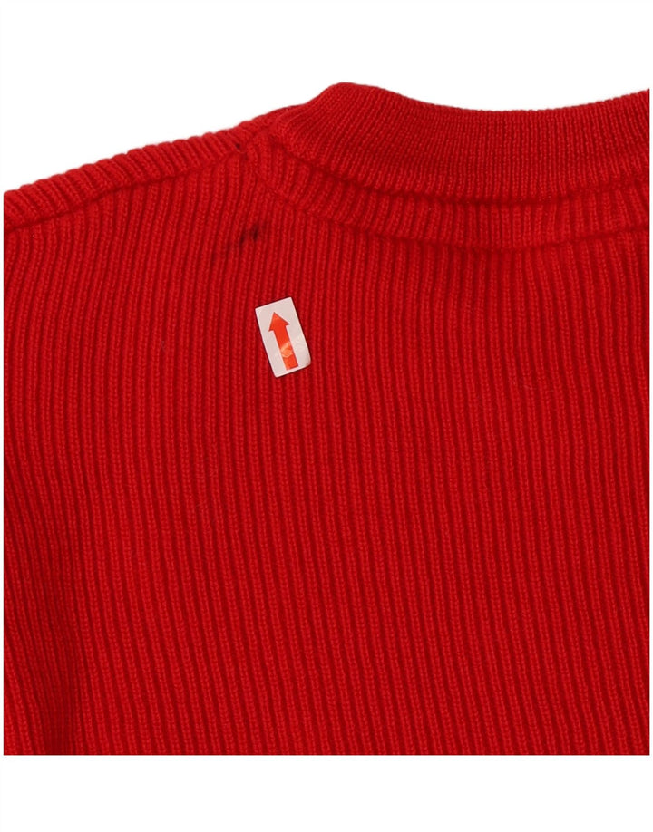 Marina Yachting Herre Crew Neck Jumper Sweater Small Red Virgin Wool