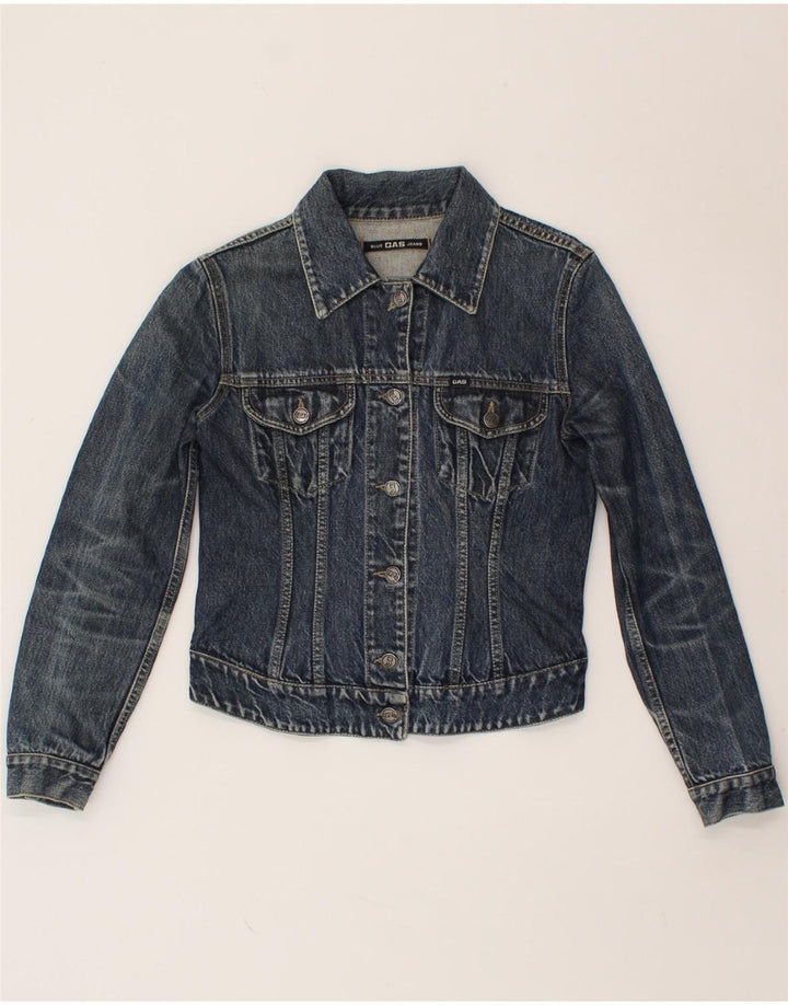 GAS Womens Denim Jacket UK 10 Small Blue Cotton Vintage Gas and Second-Hand Gas from Messina Hembry 