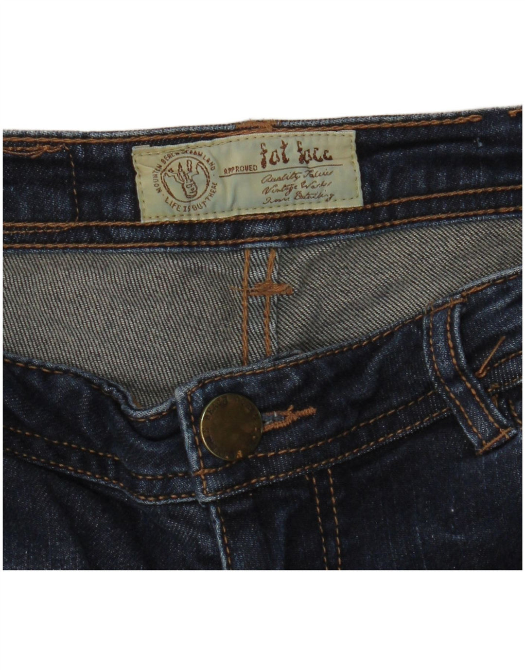 FAT FACE Dame Capri Jeans W28 L22 Marineblå