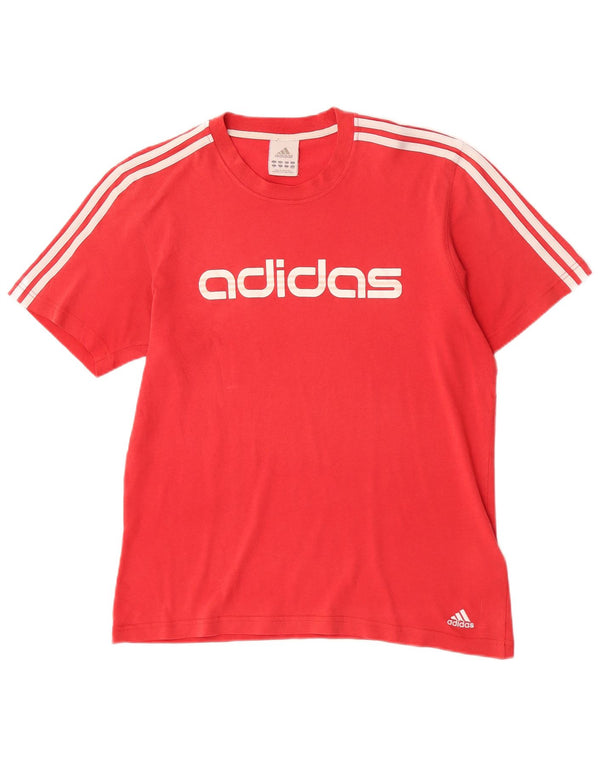 Adidas Herre grafisk T-shirt Top Medium Rød Bomuld