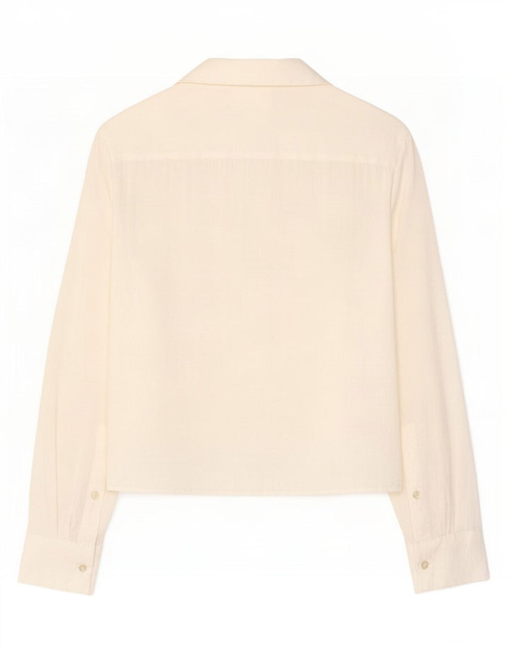 Zara Dame Shirt Bluse UK 10 Small Off White Modal