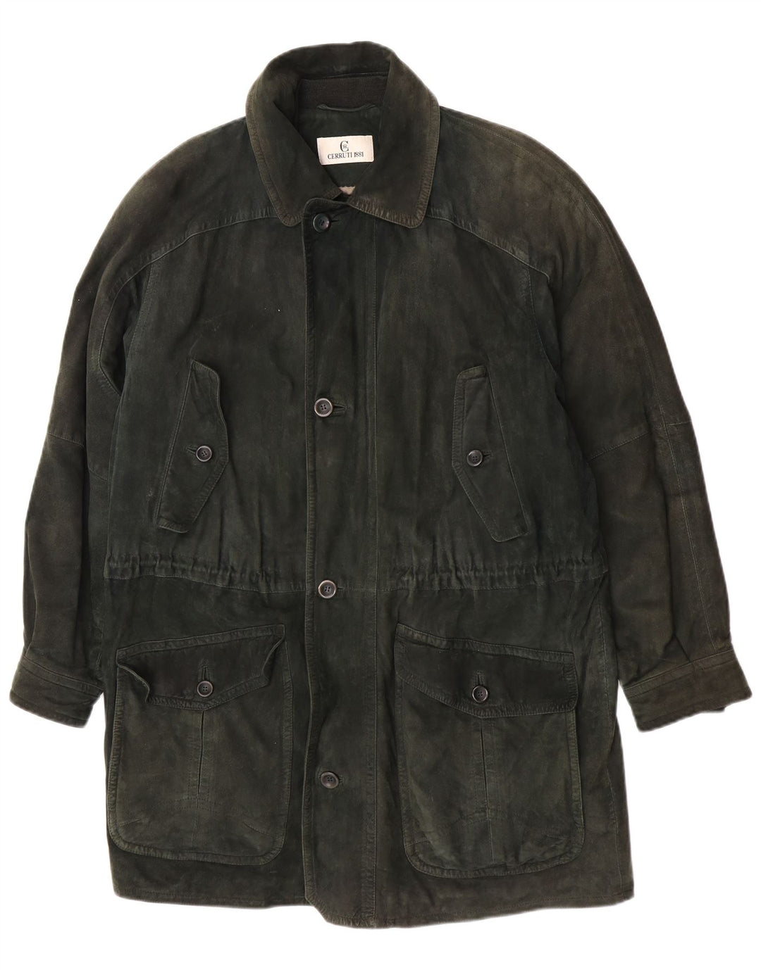 Cerruti 1881 Herre Ruskind Windbreaker Coat IT 50 Large Green
