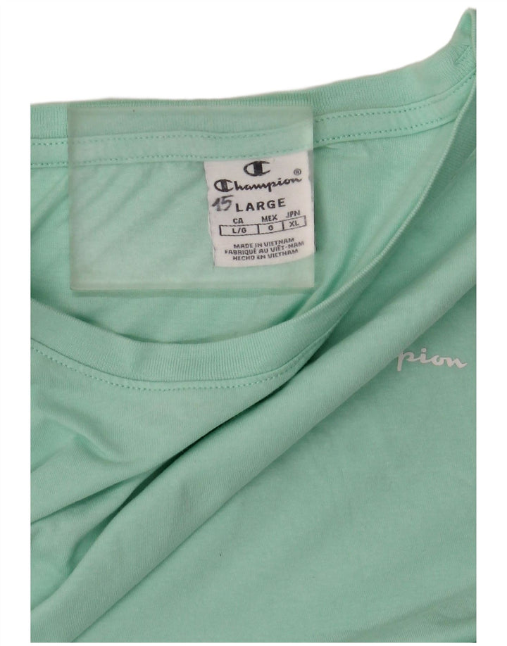 Champion Dame T-Shirt Top UK 14 Stor Grøn