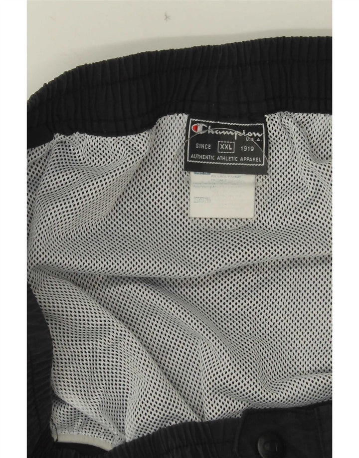 Champion Herre grafiske sportsshorts 2XL Sort Colourblock Polyamid