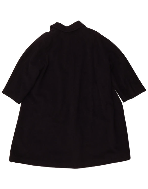 LUISA SPAGNOLI Oversize overfrakke til kvinder UK 16 Large Navy Blue Virgin Wool