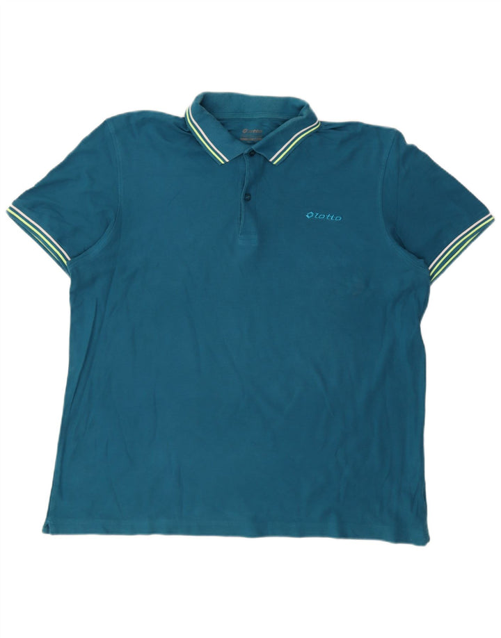 Lotto Herre Polo Shirt XL Blå Bomuld