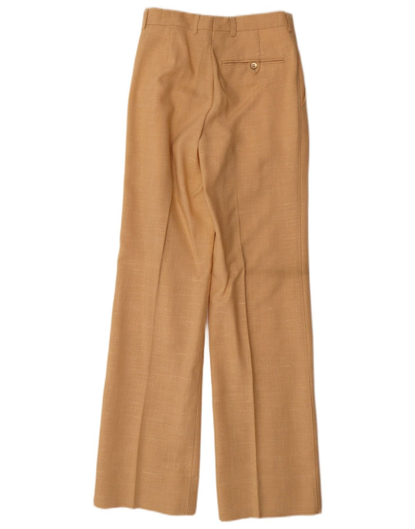 Vintage mænd med brede ben Casual Bukser W26 L31 Beige Viscose