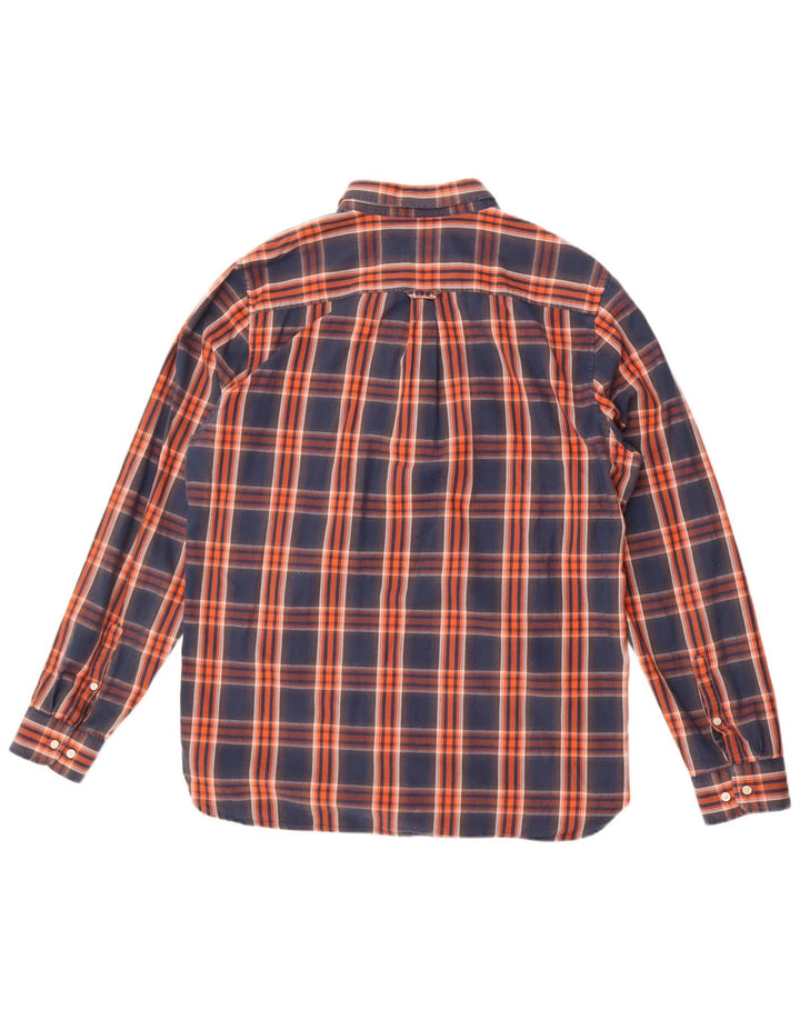 Superdry Flanelskjorte til mænd 2XL marineblå ternet bomuld