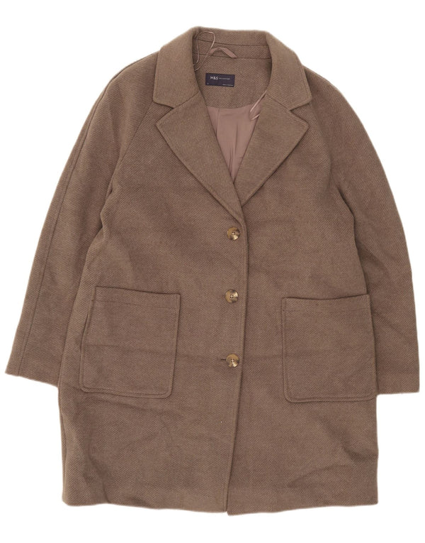 Marks & Spencer Dameoverfrakke UK 18 XL Grå Polyester