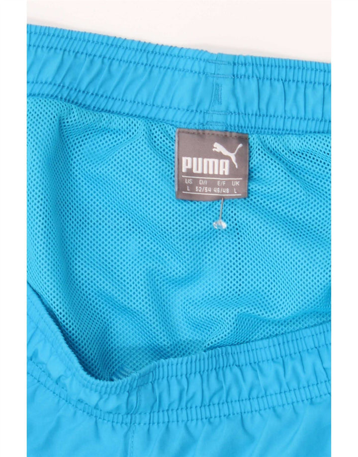 Puma Herre grafiske badeshorts store blå polyester