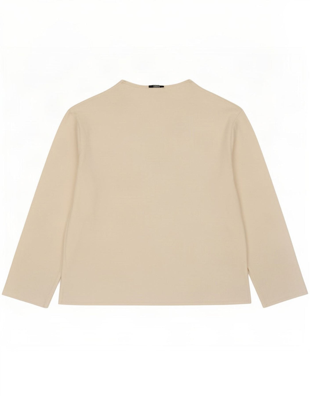 Zara Dame Top Langærmet UK 12 Medium Off White Bomuld