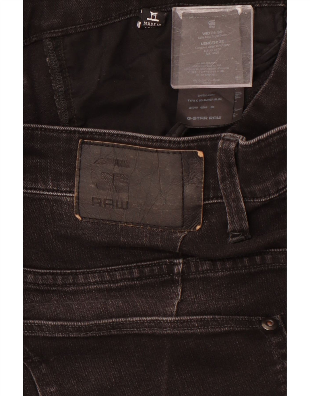 G-STAR Dame Slim Jeans W33 L28 Sort Bomuld