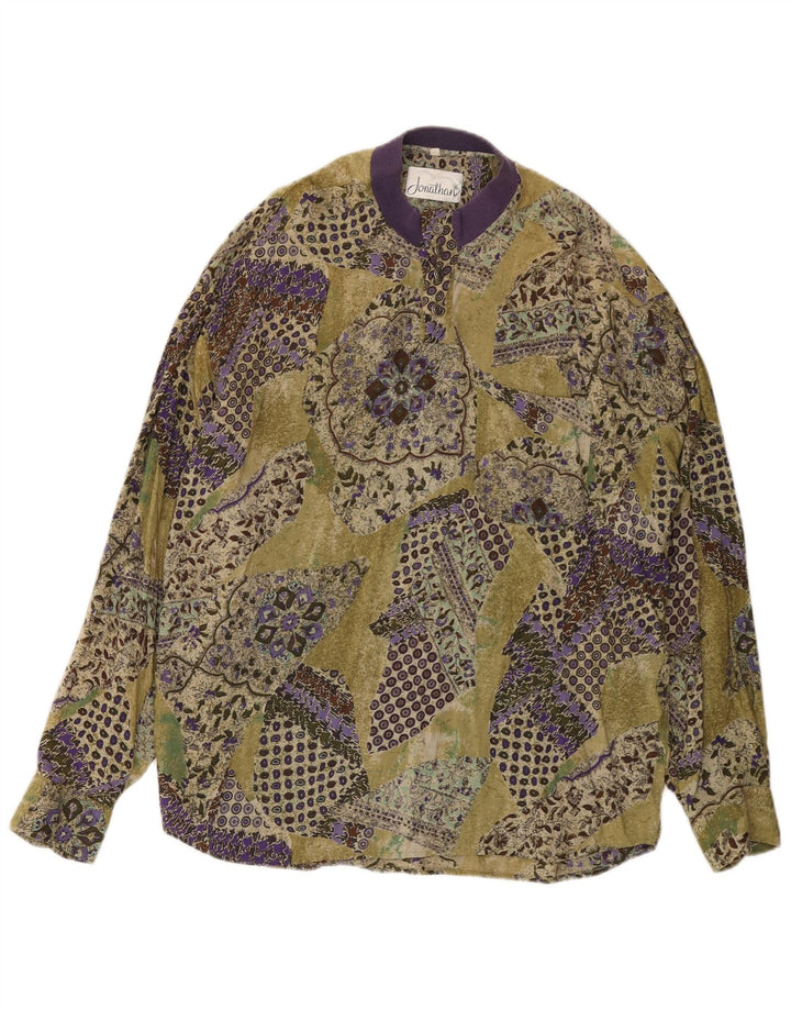 Vintage Herre Pullover Shirt Stor flerfarvet Patchwork