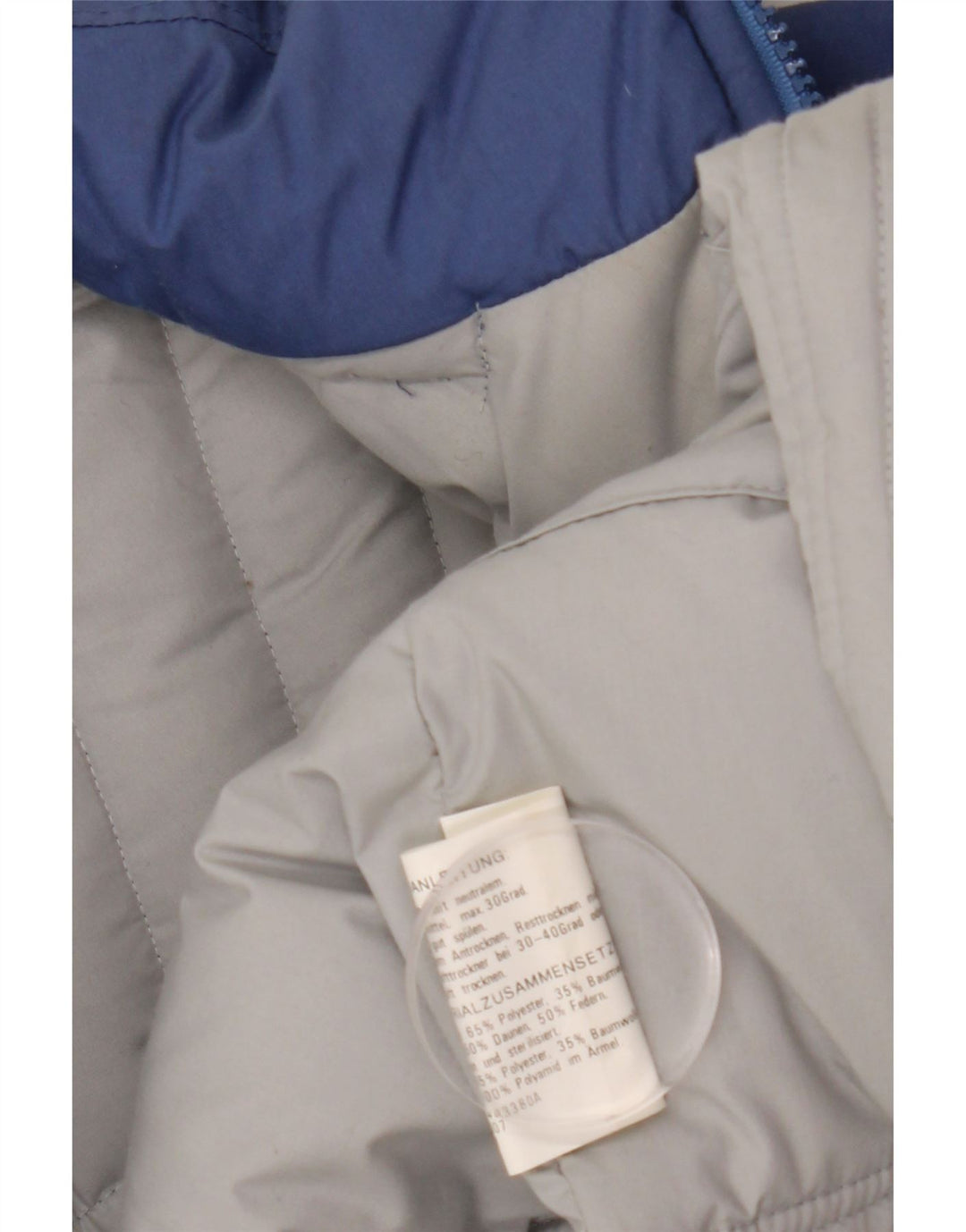 VINTAGE Polstret herrejakke IT 48 Medium Blue Polyester