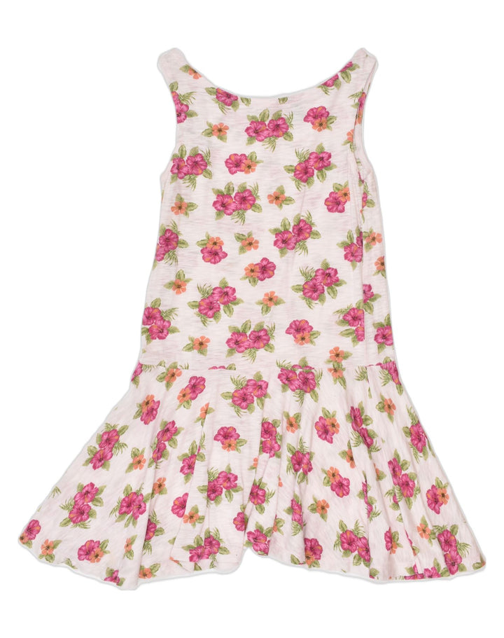 VINTAGE Girls Sundress 7-8 Years Off White Floral Cotton | Vintage | Thrift | Second-Hand | Used Clothing | Messina Hembry 