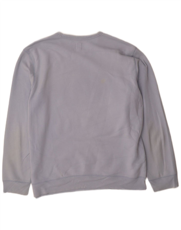 Gap Herre Grafisk Sweatshirt Jumper XL Blå Bomuld