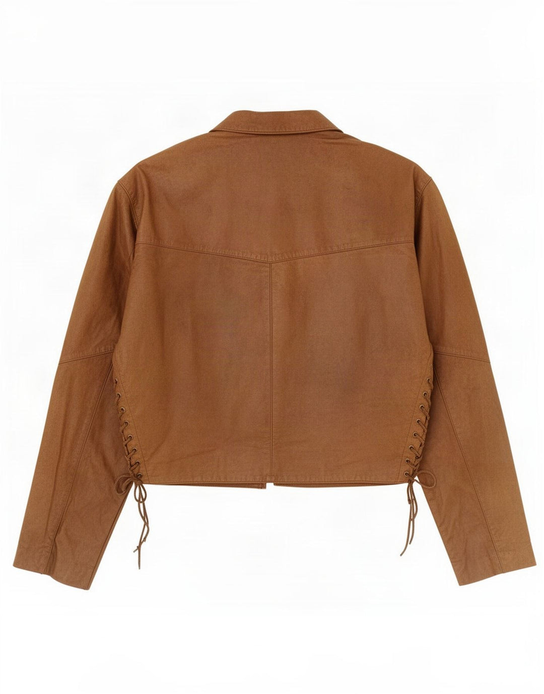 Vintage læderjakke til kvinder UK 18 XL Brun