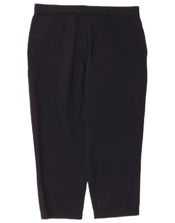 Marks & Spencer Dame Cropped Trousers UK 16 Large W34 L23 Navy Blue