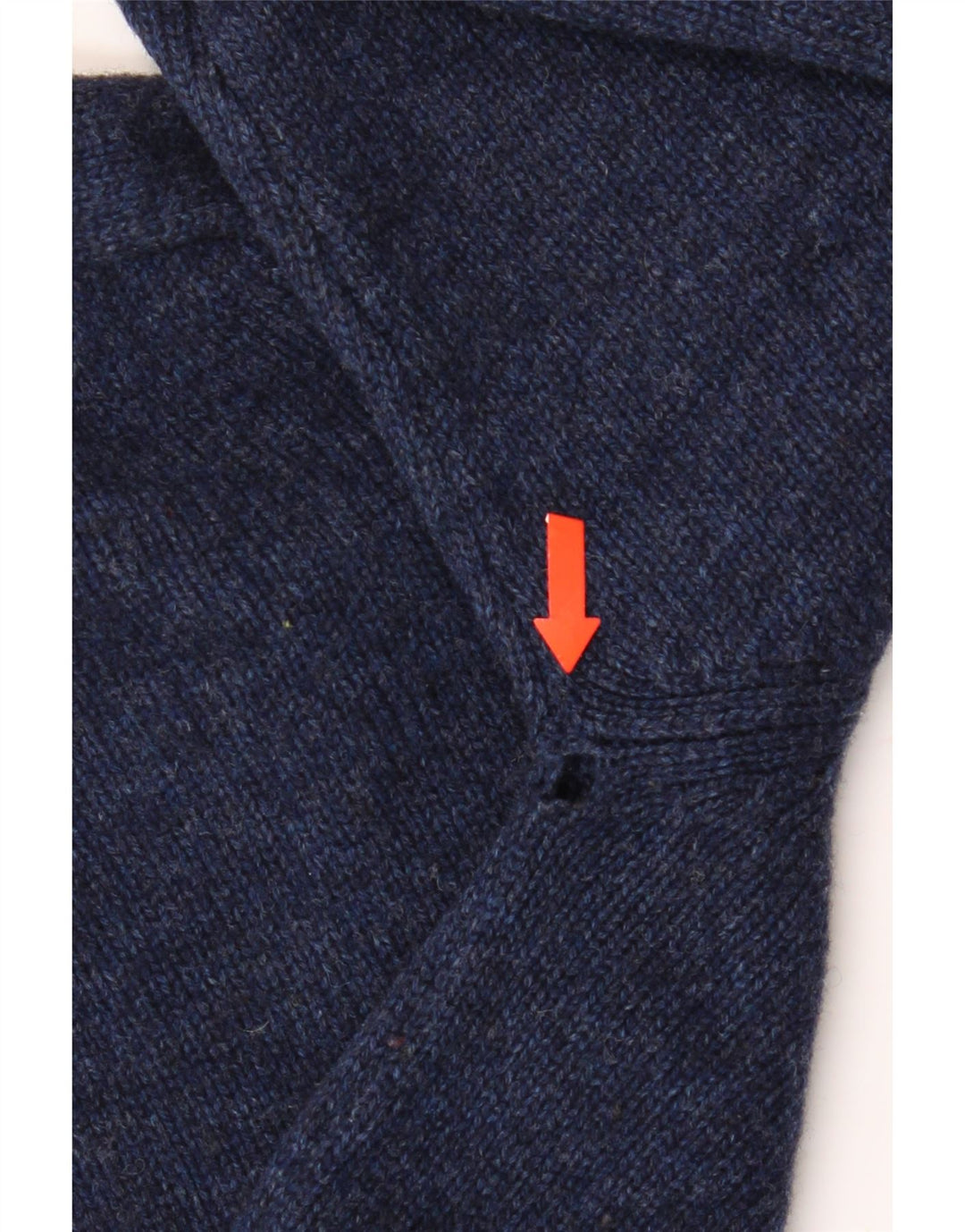 LEVI'S Girls V-Neck Jumper Sweater 13-14 Years Medium  Navy Blue Wool Vintage Levi's and Second-Hand Levi's from Messina Hembry 