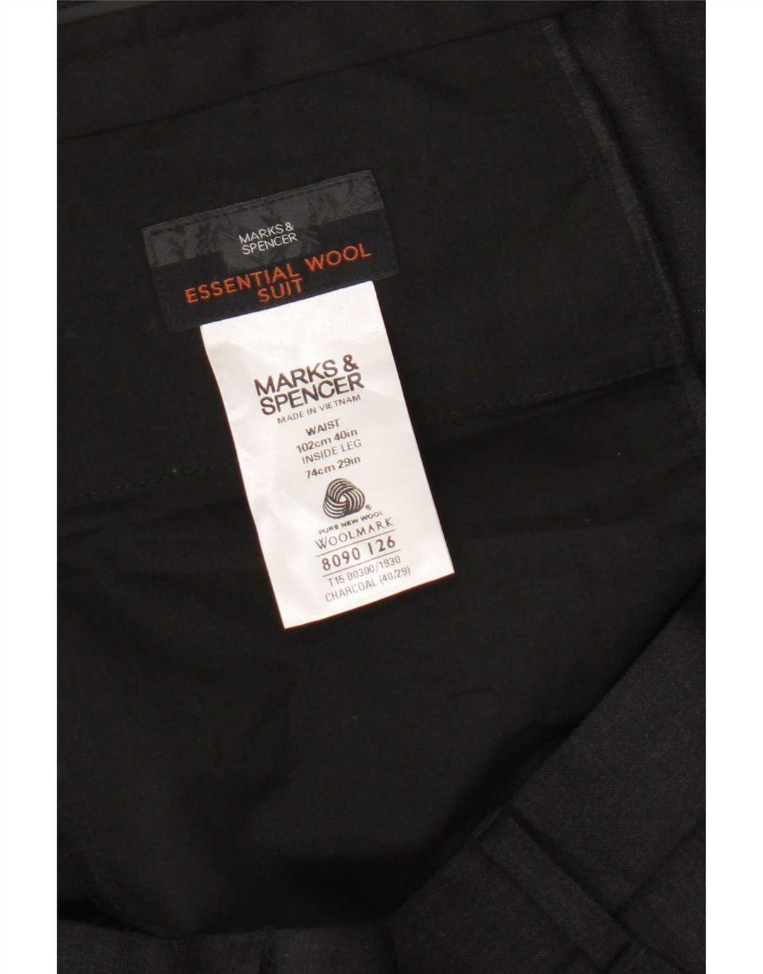 Marks & Spencer Herre Pegged Chino Bukser W40 L29 Grå Uld