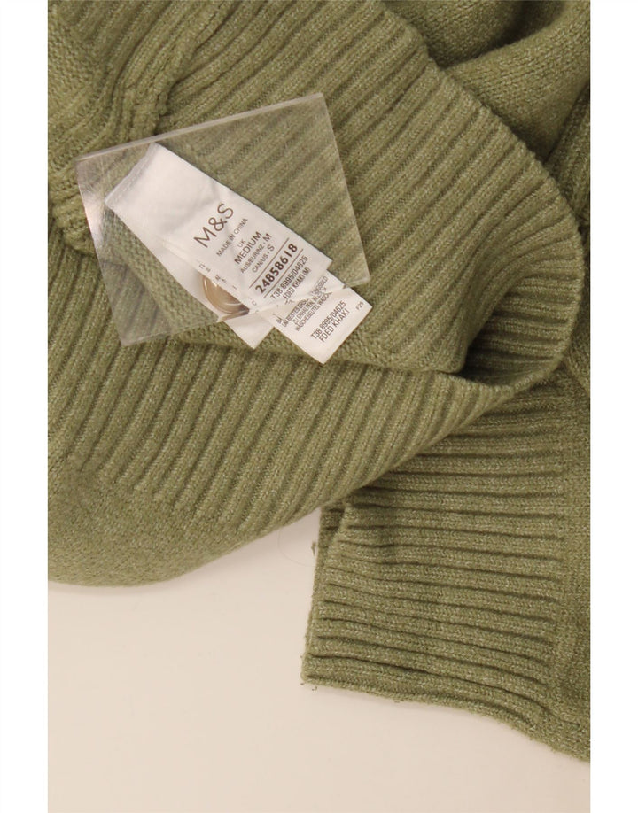 Marks & Spencer Dame Oversized Cardigan Sweater UK 14 Medium Khaki