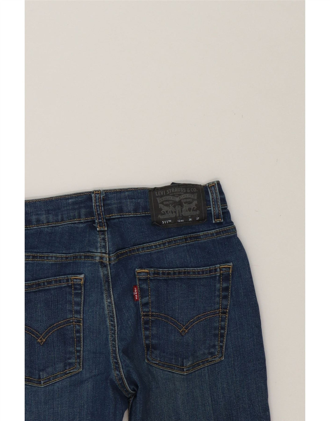 LEVI'S Boys 511 Slim Jeans 11-12 Years W26 L27 Blue Cotton Vintage Levi's and Second-Hand Levi's from Messina Hembry 