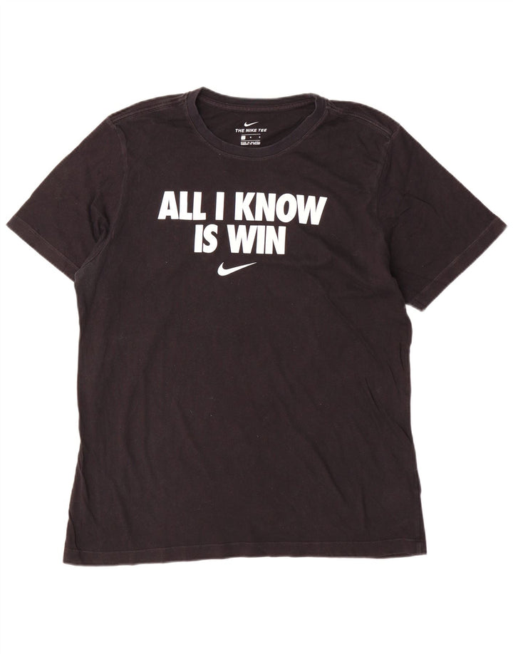 Nike grafisk T-shirt top til mænd, stor sort bomuld