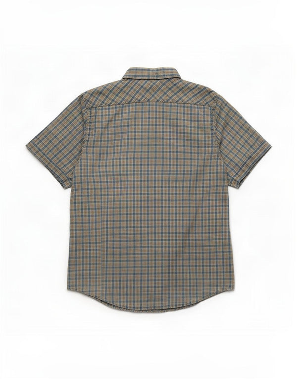 Marlboro Classics Kortærmet Herre skjorte med skræddersyet pasform Medium Blue Check