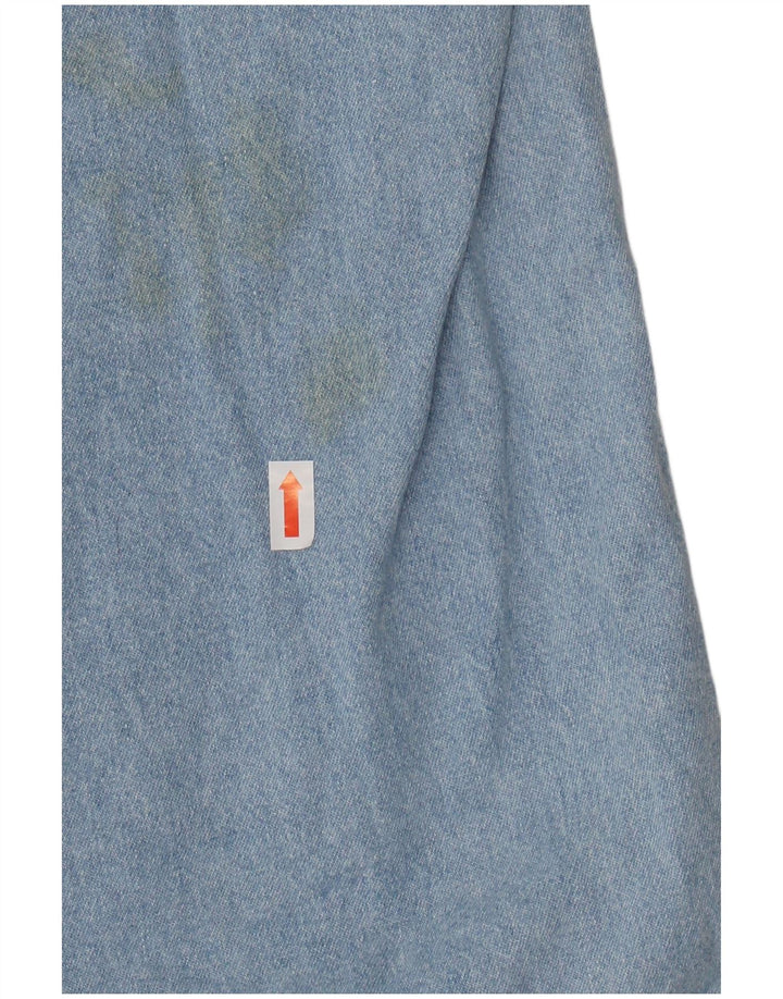 CARRERA Kortærmet denimskjorte til mænd Størrelse 43/44 XL Blå Bomuld