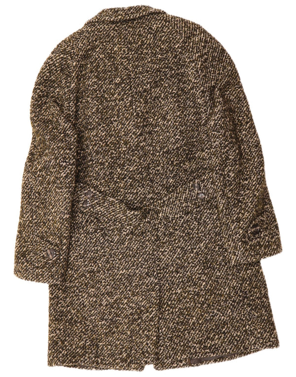 VINTAGE Overfrakke til mænd UK 38 Medium Khaki Flecked Wool
