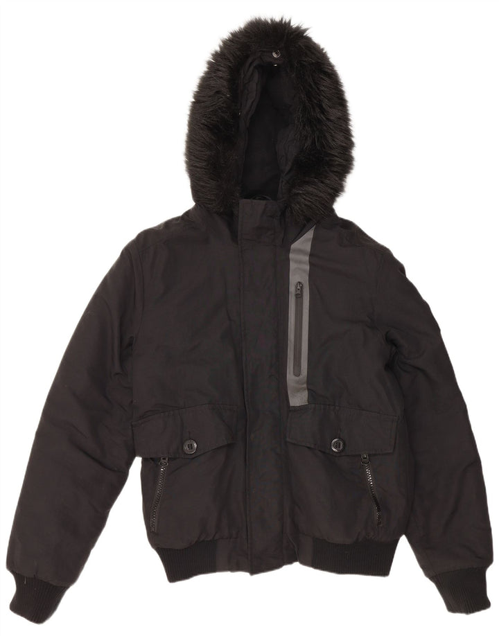 Superdry Polstret hættejakke til mænd UK 38 Medium Sort Nylon