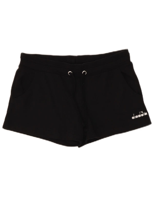 Diadora sportsshorts til kvinder UK 14 Medium sort bomuld