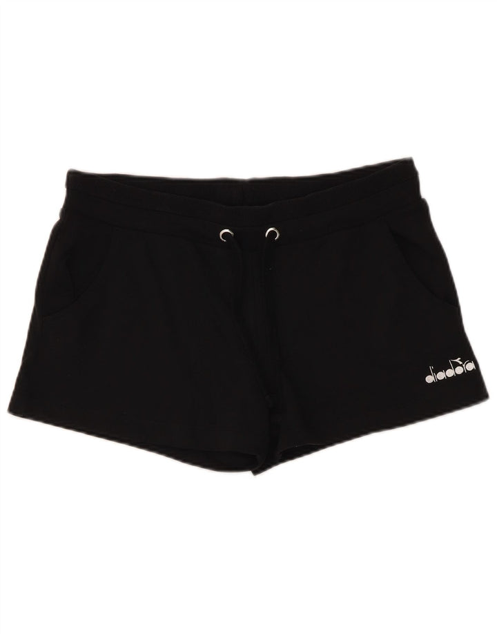 Diadora sportsshorts til kvinder UK 14 Medium sort bomuld