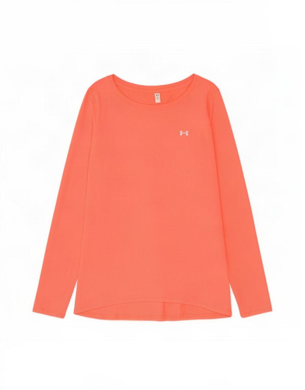 Under Armour Dame Heat Gear Top Langærmet UK 12 Medium Pink
