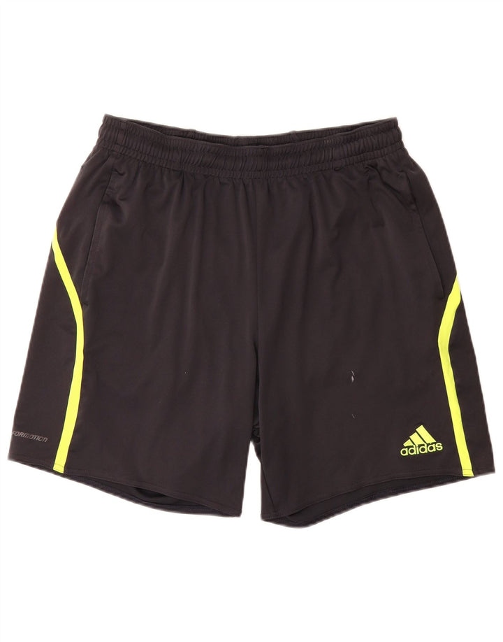 ADIDAS Mens Climacool Sport Shorts Large Black Colourblock Polyester