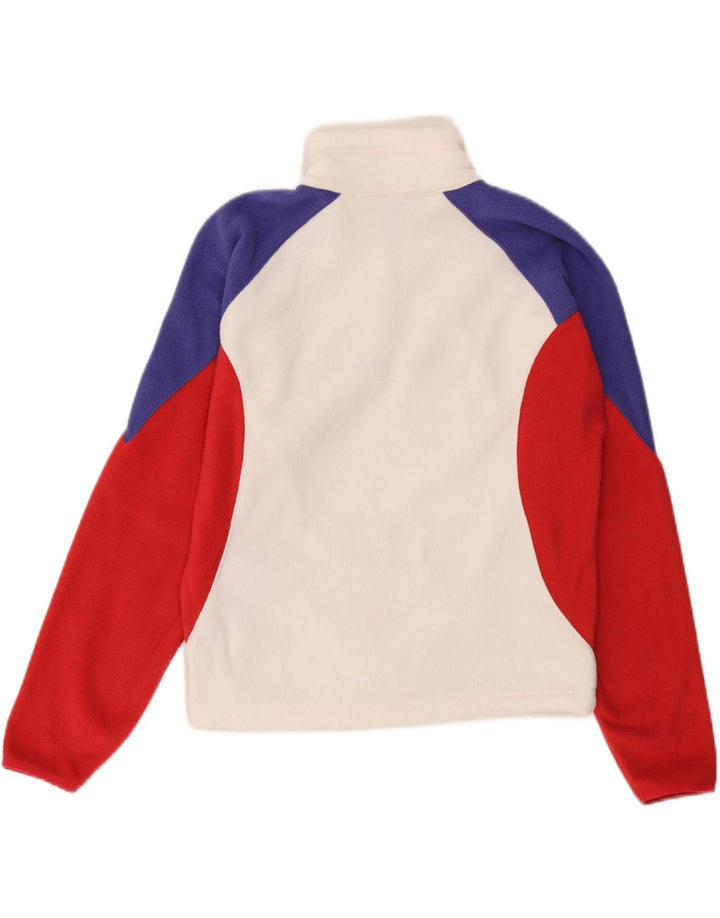 Champion Dame Grafisk Fleece Jumper UK 14 Medium White Colourblock