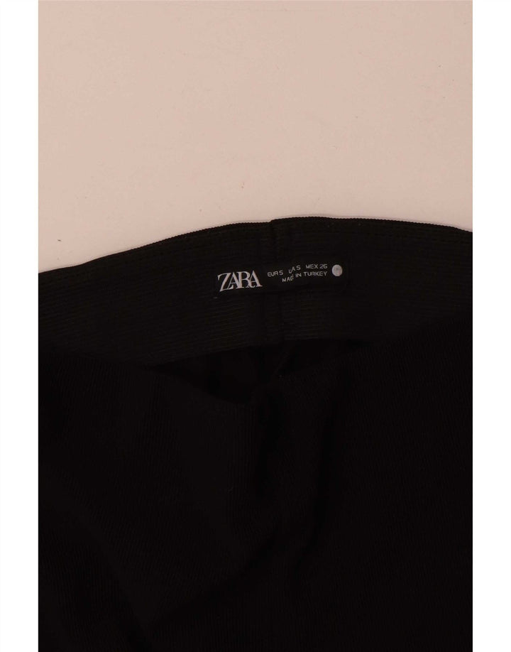Zara Dame Flare Leggings UK 8 Small Black