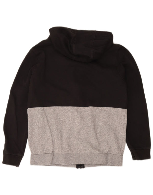 Adidas hættetrøje med lynlås til drenge 13-14 år Sort Colourblock Bomuld