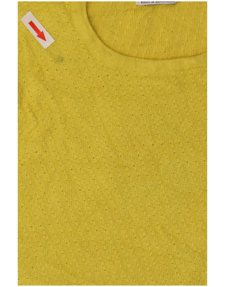 Zara Dame sweater med rund hals DK 12 Medium Gul