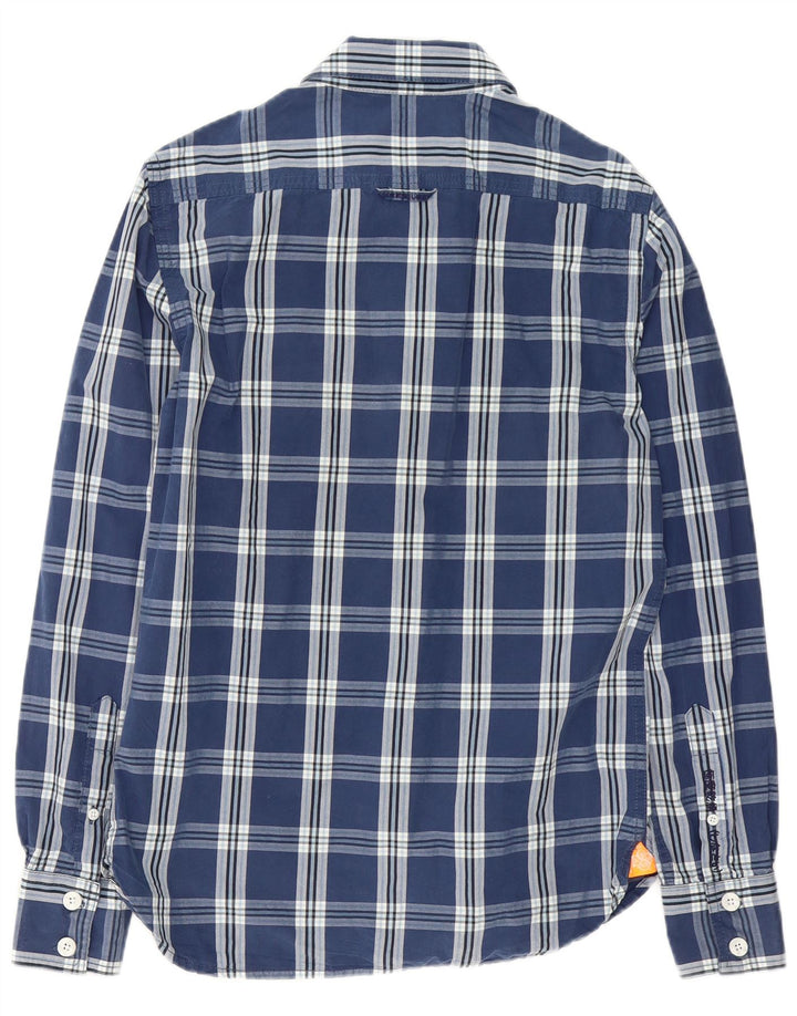 Superdry herreskjorte medium marineblå ternet bomuld