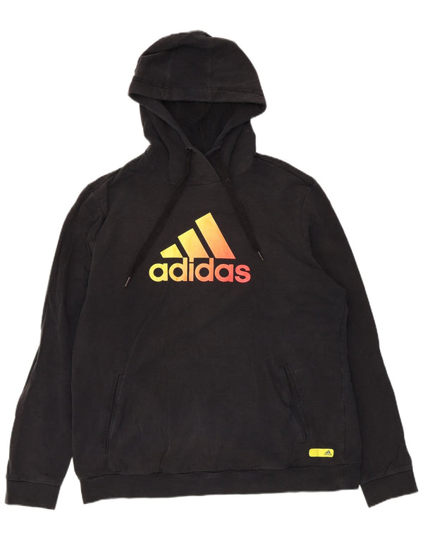 Adidas Graphic Hoodie Jumper UK 20/22 XL Sort Bomuld
