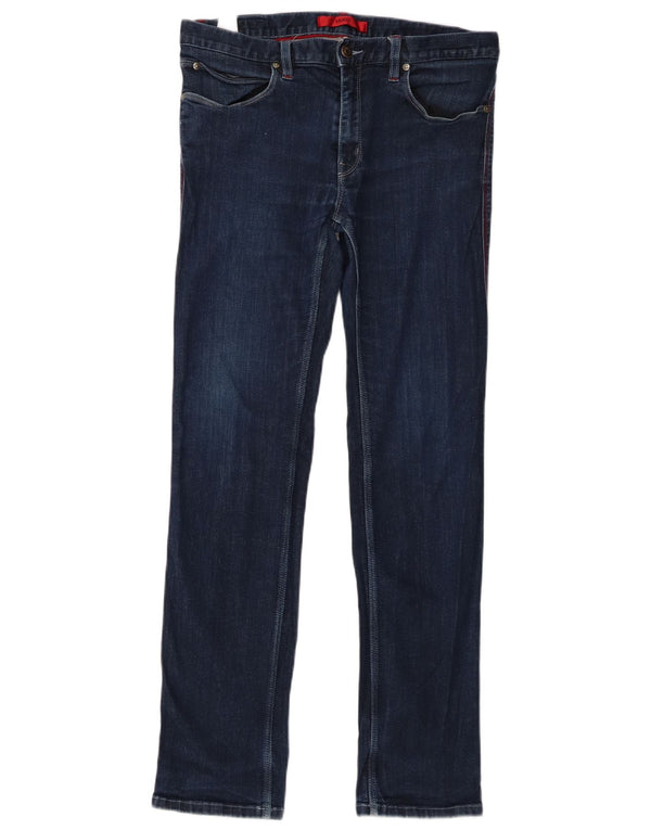 Hugo Boss Herre Slim Jeans W33 L32 Marineblå Bomuld