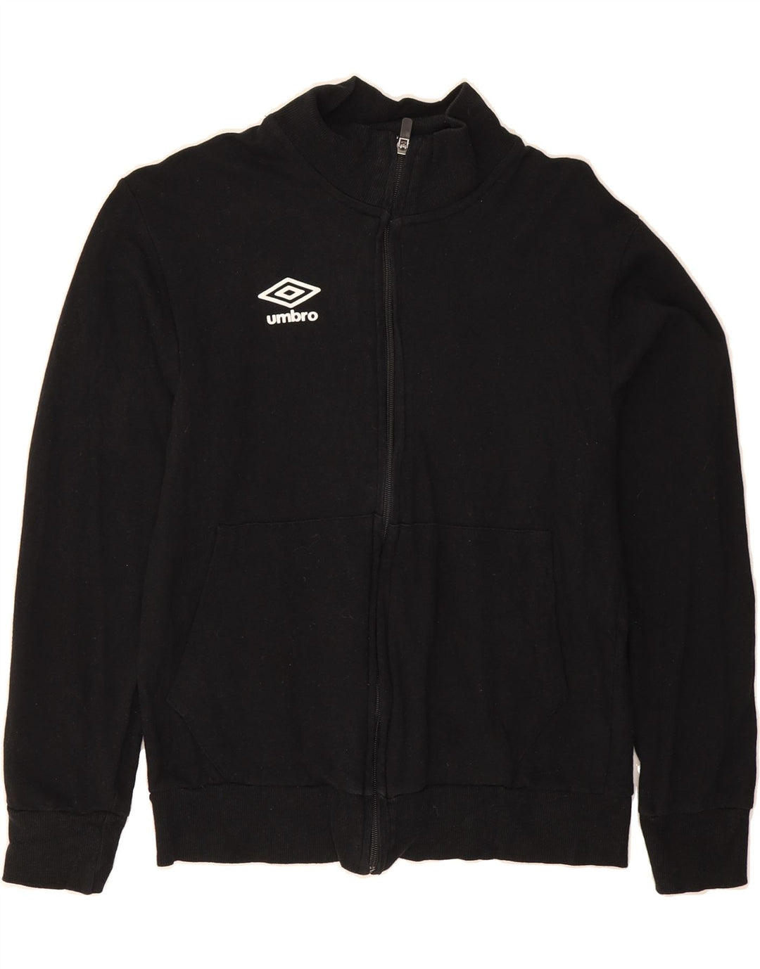 UMBRO Womens Tracksuit Top Jacket UK 10 Small Black Cotton Vintage Umbro and Second-Hand Umbro from Messina Hembry 