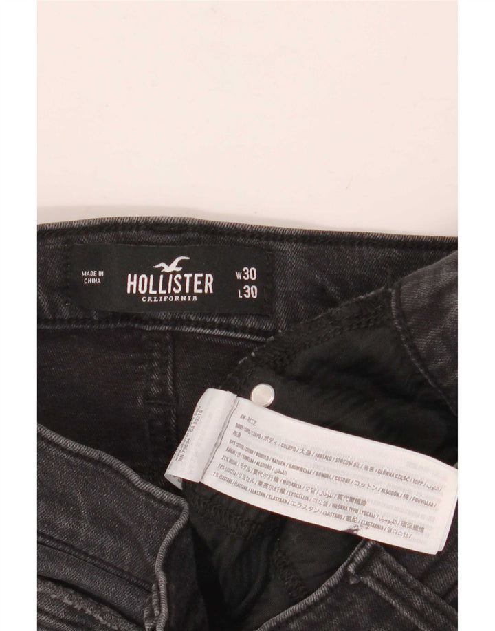 Hollister Herre Distressed Slim Jeans W30 L30 Grå Bomuld