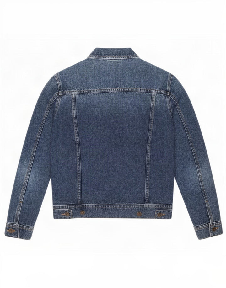 Zara Dame Denim Jacket UK 10 Small Blue Cotton