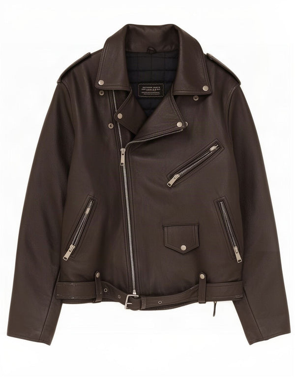 Bomb Boogie Herre Læder Biker Jacket UK 40 Large Sort