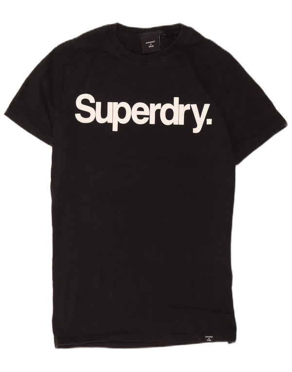 Superdry Herre grafisk T-shirt Top Medium Sort Bomuld