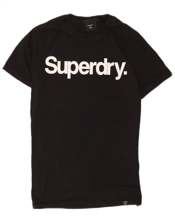 Superdry Herre grafisk T-shirt Top Medium Sort Bomuld