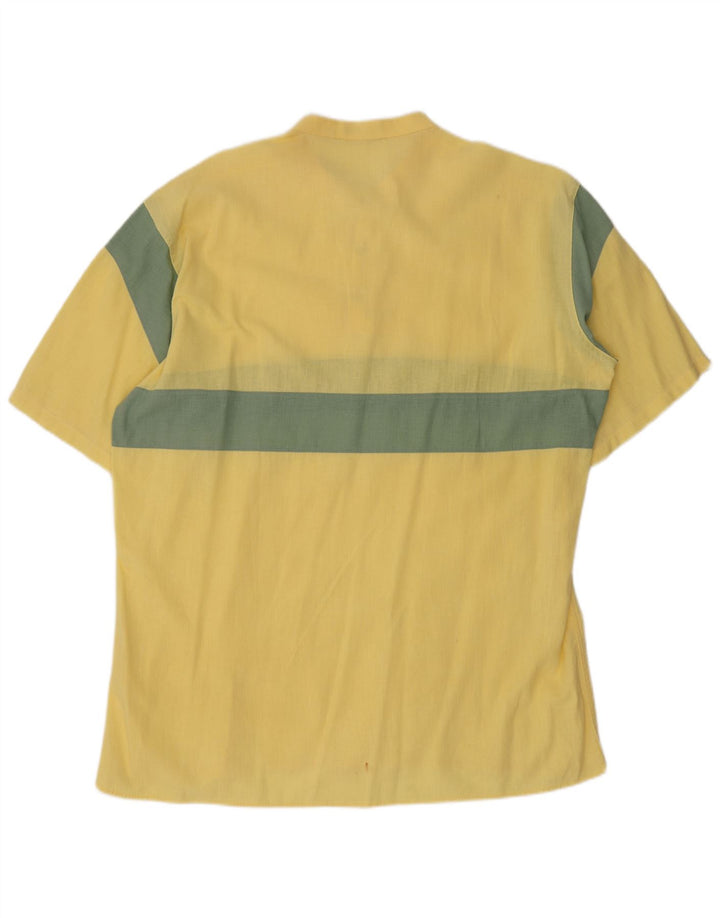 Peter Doney Herre Pullover Shirt Størrelse 40 15 3/4 Medium Gul Farveblok