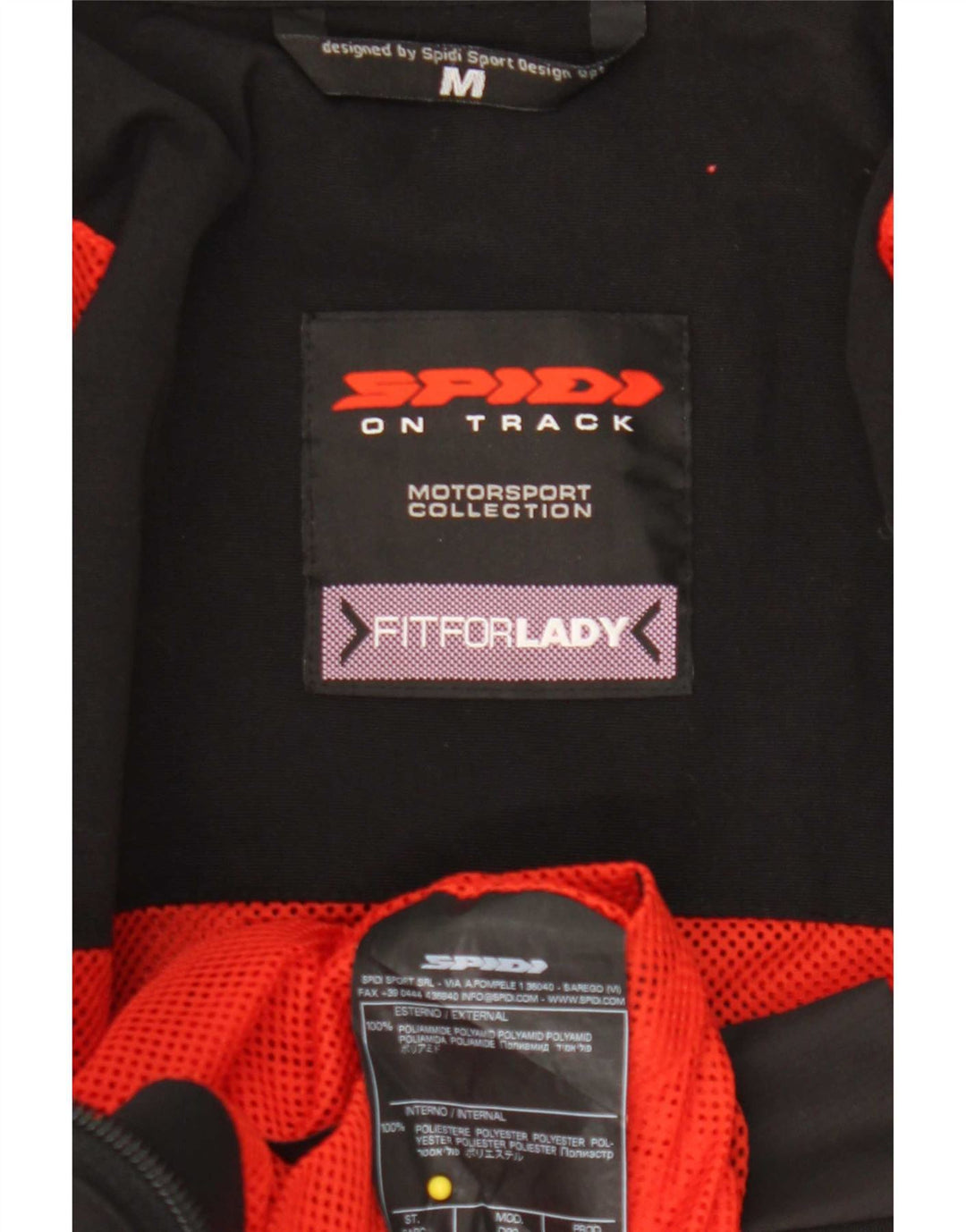 Spidi Dame Motorcykel Graphic Racer Jacket UK 14 Medium Sort Polyamid